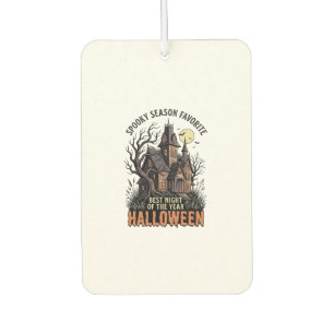Spooky Season Shirt Haunted Manor Vintage Engravin Car Air Freshener