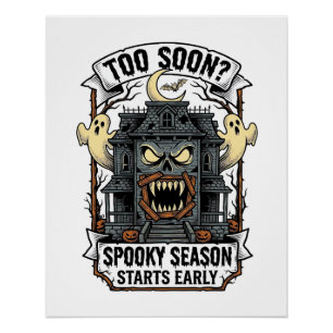 Spooky Season Shirt Vintage Engraving Halloween De Poster