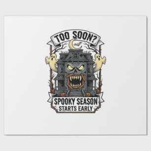 Spooky Season Shirt Vintage Engraving Halloween De Wrapping Paper