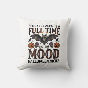 Spooky Season Shirt Vintage Engraving Halloween Gr Cushion