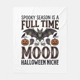 Spooky Season Shirt Vintage Engraving Halloween Gr Fleece Blanket