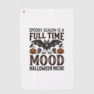 Spooky Season Shirt Vintage Engraving Halloween Gr Golf Towel