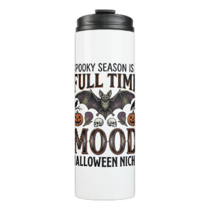 Spooky Season Shirt Vintage Engraving Halloween Gr Thermal Tumbler
