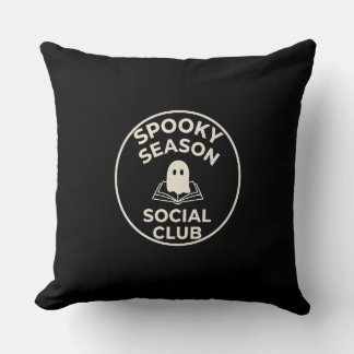 Spooky Season Social Club Halloween Pillow