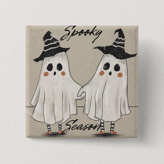 "Spooky Season Squad" 15 Cm Square Badge (Front)