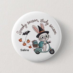 Spooky Season Study Season Nursing Bunny 6 Cm Round Badge