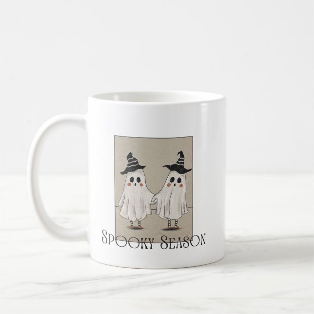 Spooky Season vintage ghost mug (Left)