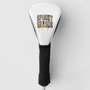 Spooky Season Vintage Halloween Typography Design_ Golf Head Cover