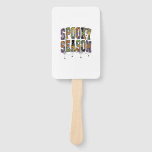 Spooky Season Vintage Halloween Typography Design_ Hand Fan