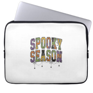 Spooky Season Vintage Halloween Typography Design_ Laptop Sleeve