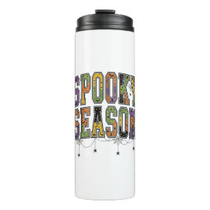 Spooky Season Vintage Halloween Typography Design_ Thermal Tumbler