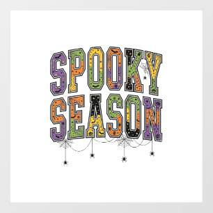 Spooky Season Vintage Halloween Typography Design_ Window Cling
