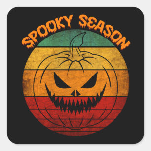 Spooky Season Vintage Square Sticker