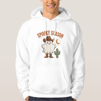 Spooky Season Western Cowboy Ghost Hoodie