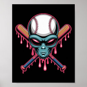 Spooky Sell T Alien Halloween Scary Drip Ice Cream Poster