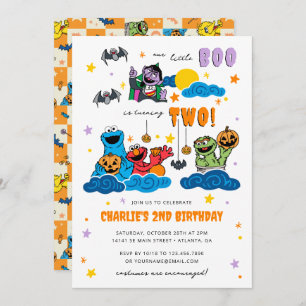 Spooky Sesame Street Halloween Birthday Invitation
