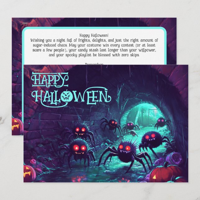Spooky Sewer Spider Surprise  Card (Front/Back)