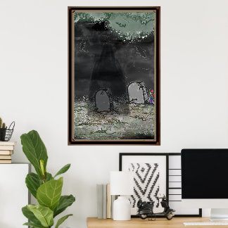 Spooky Shadow Photo Framed Poster