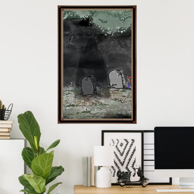 Spooky Shadow Photo Framed Poster (Home Office)