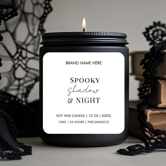Spooky Shadows & Night Candle Label | Custom White (Creator Uploaded)