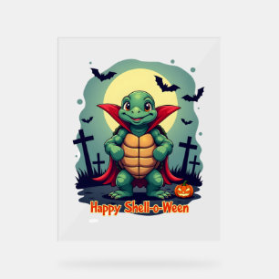 Spooky Shell Surprise Turtle Acrylic Sign