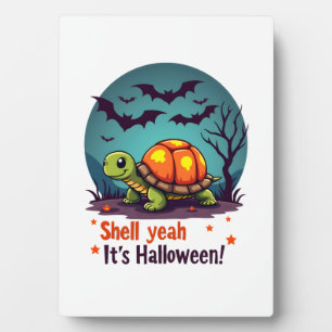 Spooky Shell Surprise Turtle Plaque