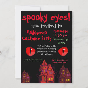 Spooky Simple halloween Adult party invitation