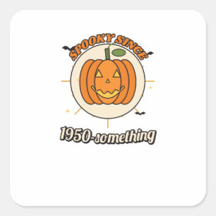 Spooky Since 1950-something: Vintage Jack-o'-Lante Square Sticker