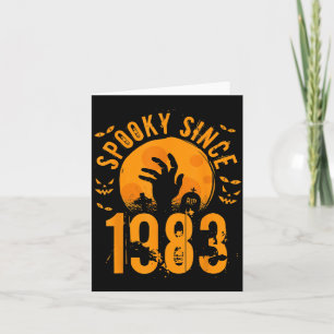 Spooky Since 1983 Halloween Bday Gifts 40th Card