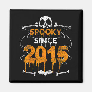 Spooky Since 2015 Halloween Bday Gifts 7th Magnet