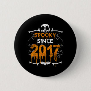 Spooky Since 2017 Halloween Bday Gifts 5th 6 Cm Round Badge