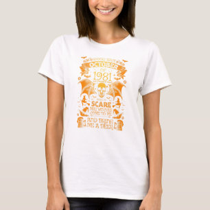 Spooky Since October 1981 Born To Scare Halloween  T-Shirt