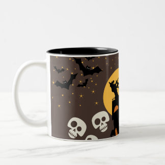 Spooky Sip – Halloween-Hipton Mug! Two-Tone Coffee Mug
