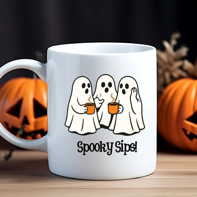Spooky Sips Ghost Halloween Mug (Creator Uploaded)