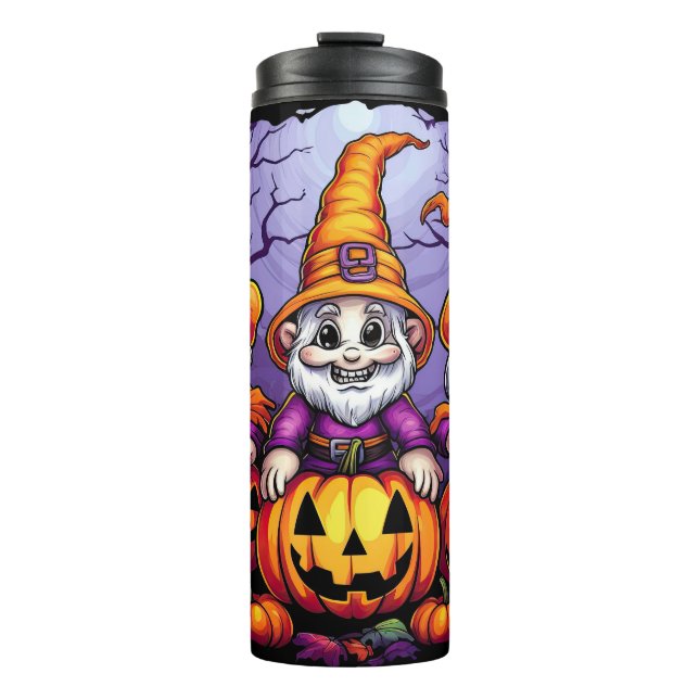 Spooky Sips with a Smile Thermal Tumbler (Front)