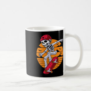 Spooky Skateboarding Skeleton Funny Skater Coffee Mug