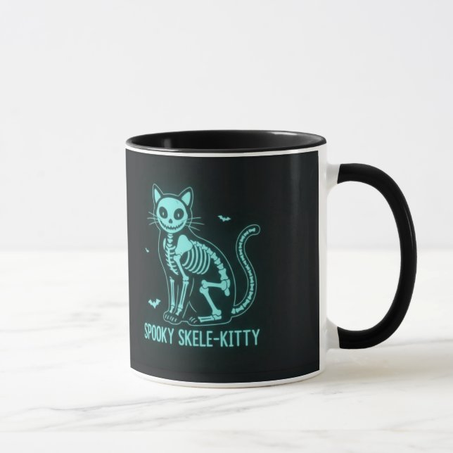 Spooky Skele-Kitty Mug (Right)