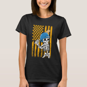 Spooky Skeleton Baseball Player Halloween Costume  T-Shirt