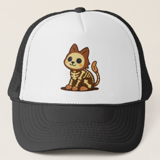 Spooky Skeleton Cat  Trucker Hat