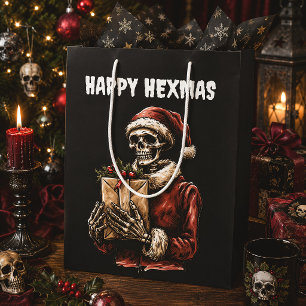 Spooky Skeleton Christmas Creepmas Medium Gift Bag