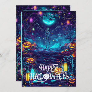 Spooky Skeleton Dance Card