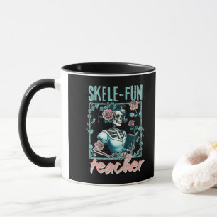 Spooky Skeleton Elementary School Teacher for Hall Mug