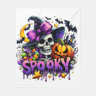 Spooky Skeleton Halloween Blanket