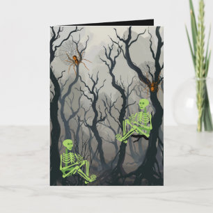 Spooky Skeleton Halloween Card