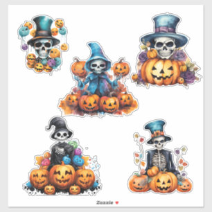 Spooky Skeleton Halloween Vinyl Cut Stickers