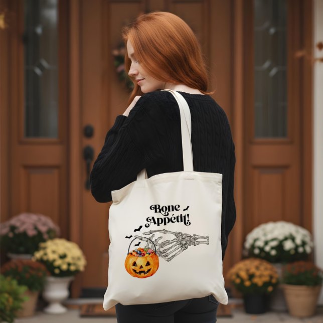 Spooky Skeleton Hand Bone Appétit Trick Or Treat Tote Bag (Spooky Skeleton Hand Bone Appétit Trick Or Treat Tote Bag)