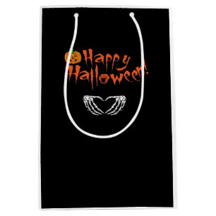 Spooky Skeleton Hands. Happy Halloween. Medium Gift Bag