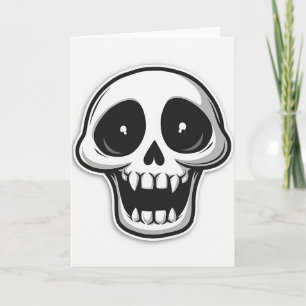 Spooky Skeleton Head Card