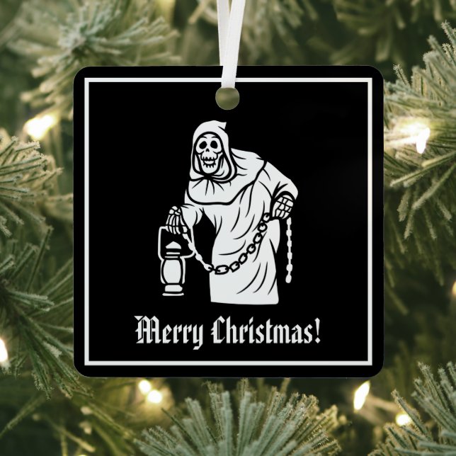 Spooky Skeleton Metal Tree Decoration (Insitu)