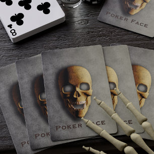 Spooky Skeleton Skull Playing Cards
